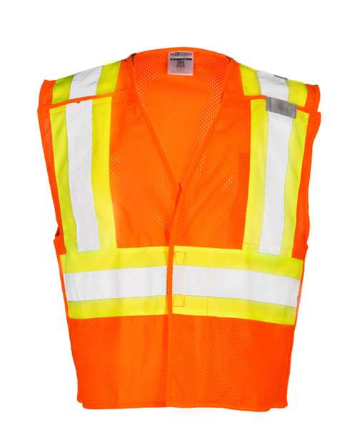 Kishigo Unisex Contrasting Mesh Breakaway Vest - Kishigo 1174 - 1176 Orange S