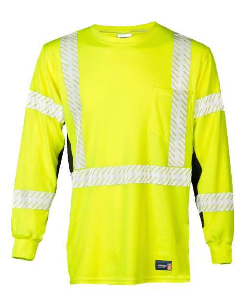 Kishigo Unisex FR Long Sleeve T-Shirt - Kishigo F506 Lime M