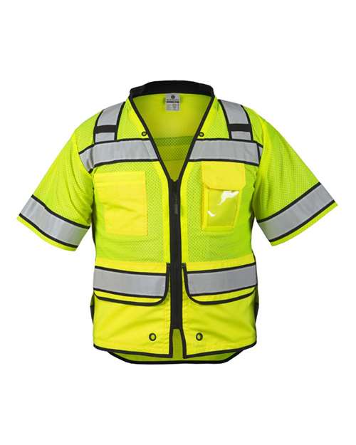 Kishigo Unisex High Performance Surveyors Vest - Kishigo S5014 - 5015 Lime M