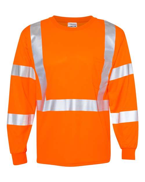 Kishigo Unisex Long Sleeve Class 3 T-Shirt - Kishigo 9145 - 9146 Orange M