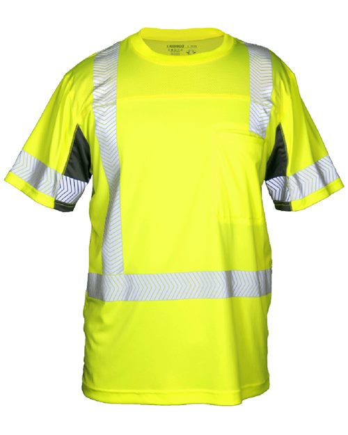 Kishigo Unisex Premium Black Series® Cool Touch Class 3 T-Shirt - Kishigo 9175 Lime M