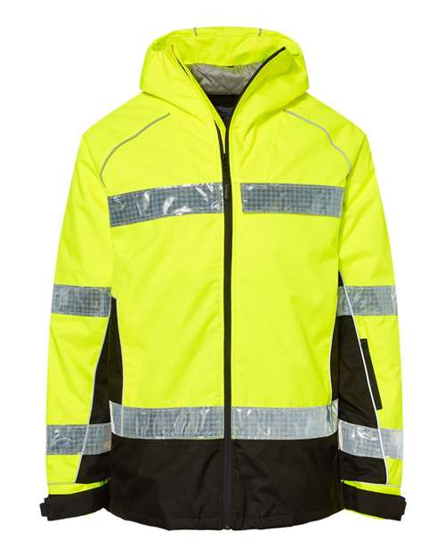 Kishigo Unisex Premium Brilliant Series® Class 3 Pro Parka - Kishigo JS152 Lime M