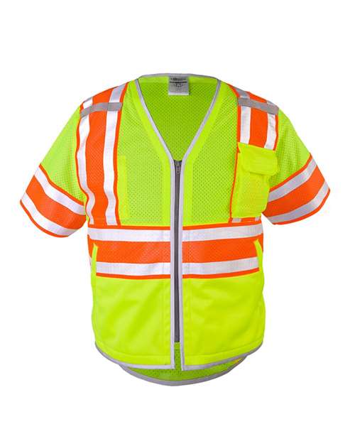 Kishigo Unisex Premium Brilliant Series® Ultimate Reflective Class 3 Vest - Kishigo 1573 - 1574 Lime M