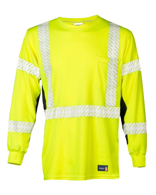 Kishigo Unisex Tall FR Long Sleeve T-Shirt - Kishigo F506T Lime MT