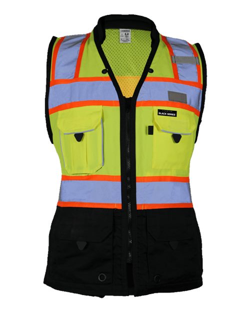 Kishigo Women's Premium Black Series® Heavy Duty Surveyors Vest - Kishigo S5021 - 5022 Lime S