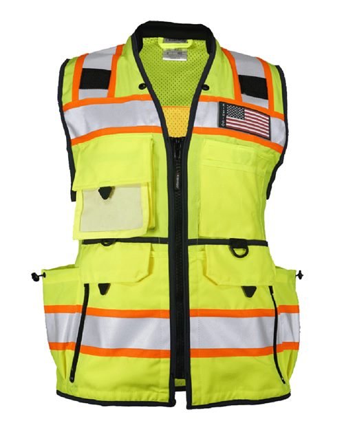 Kishigo Women’s Ultimate Construction Class 2 Vest - Kishigo 1824 Lime S