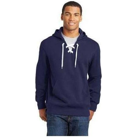 Lace Up Pullover Hooded Sweatshirt Athletic Heather XS Sweatshirts