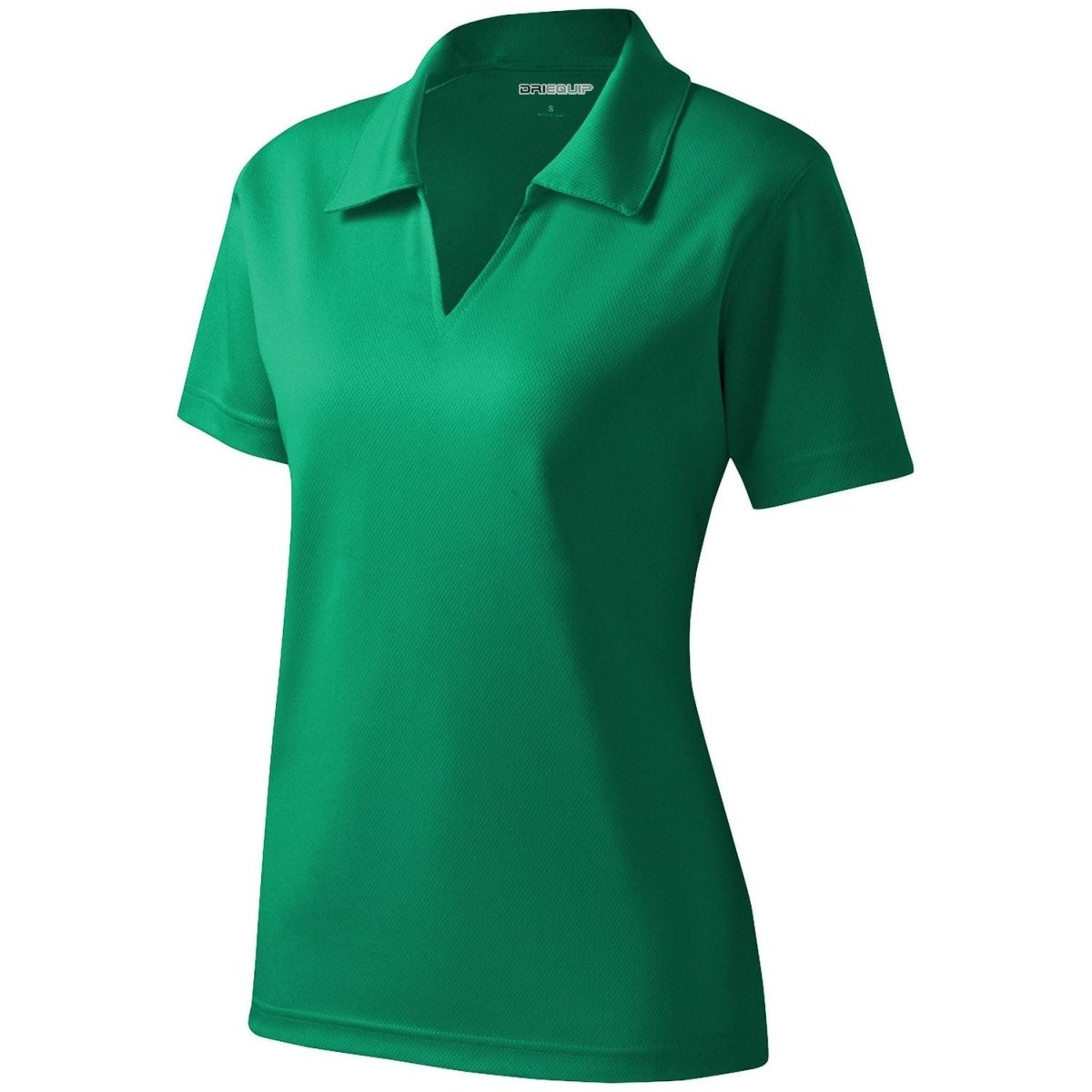 Ladies Dri - Mesh V - Neck Polo Kelly Green X - Small Polos/Knits