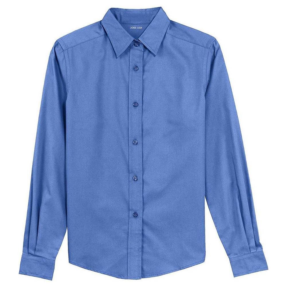 Ladies Long Sleeve Easy Care Shirt Ultramarine Blue X - Small