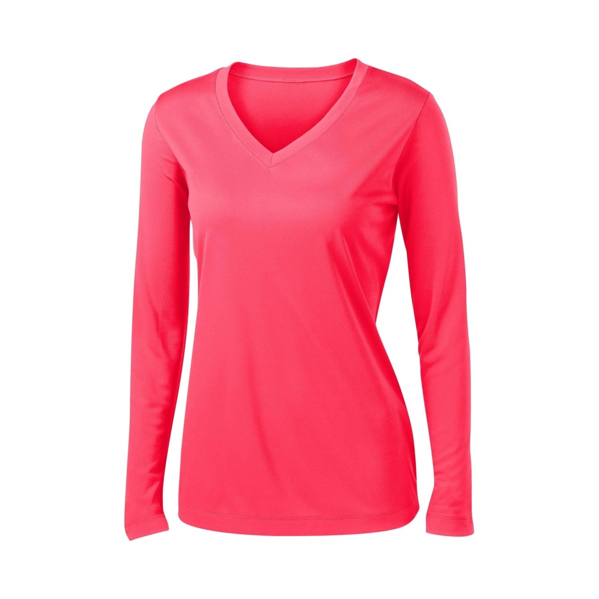 Ladies Long Sleeve Moisture Wicking Athletic Shirts in Sizes XS - 4XL Atomic Blue XS Long Sleeve T-Shirts
