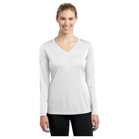 Ladies Long Sleeve Moisture Wicking Athletic Shirts in Sizes XS - 4XL Atomic Blue XS Long Sleeve T-Shirts