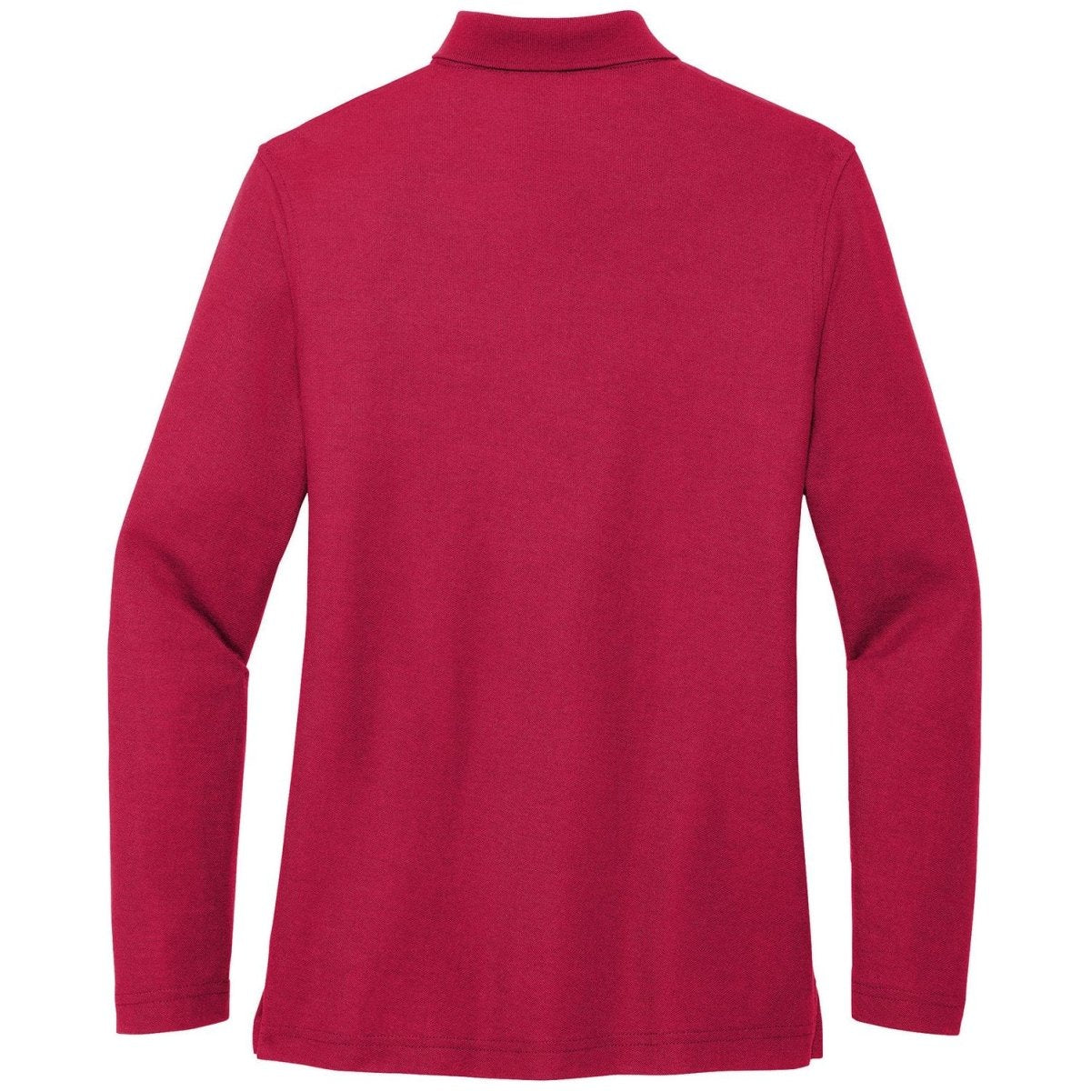 Ladies Long Sleeve Silk Touch Polo X - Small Red Women's