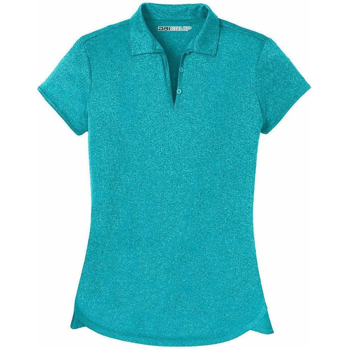 Ladies Moisture Wicking Heather Golf Polos in XS - 4XL X - Small Tropic Blue Heather