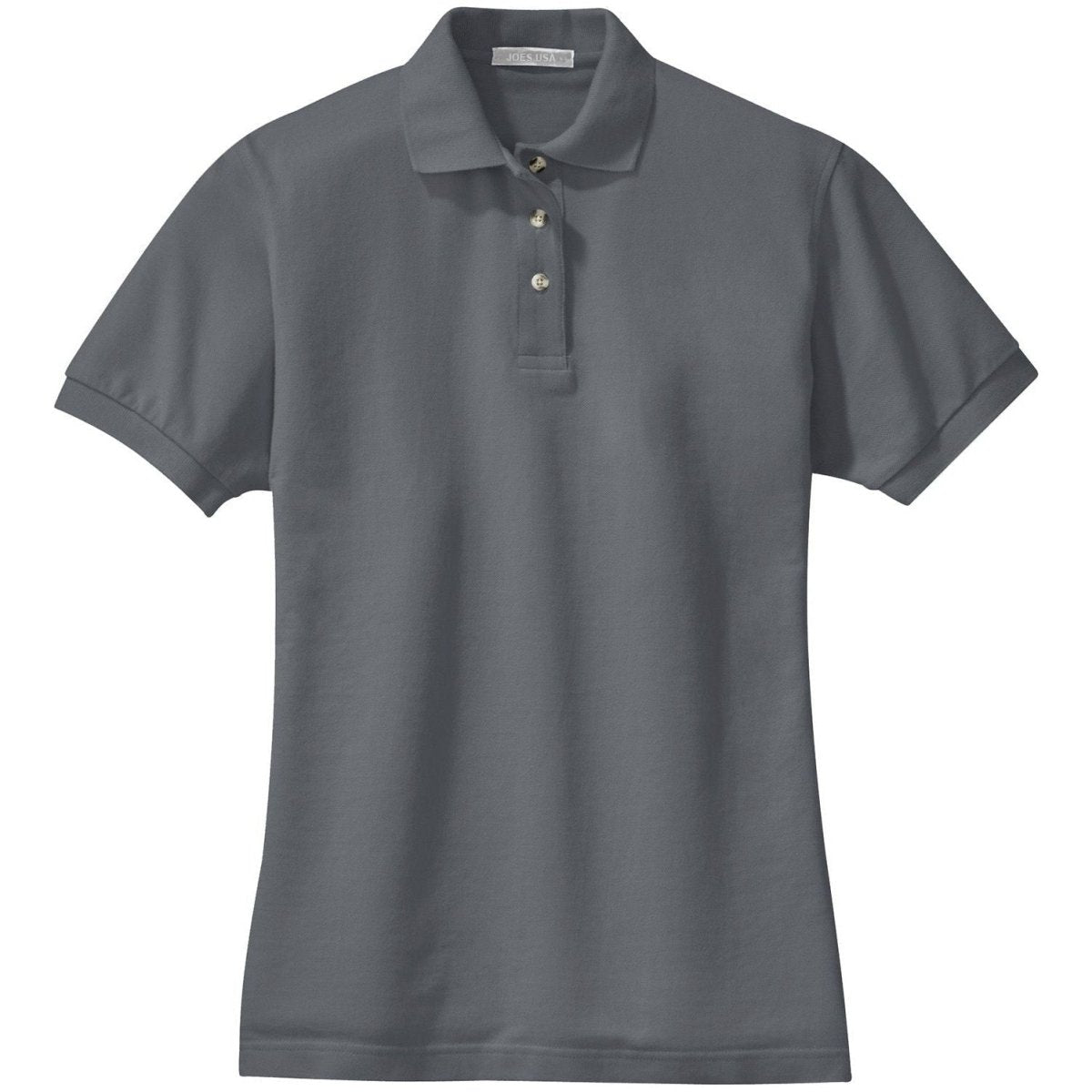 Ladies Pique Knit Polo Steel Grey X - Small
