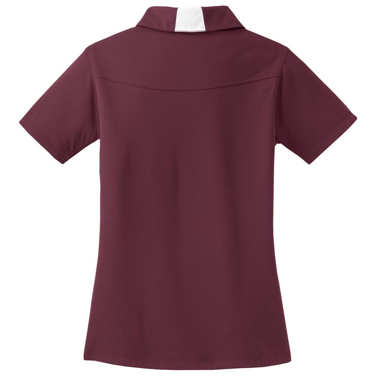 Ladies Side Blocked Micropique Sport - Wick Polo Maroon/White X - Small Polos/Knits