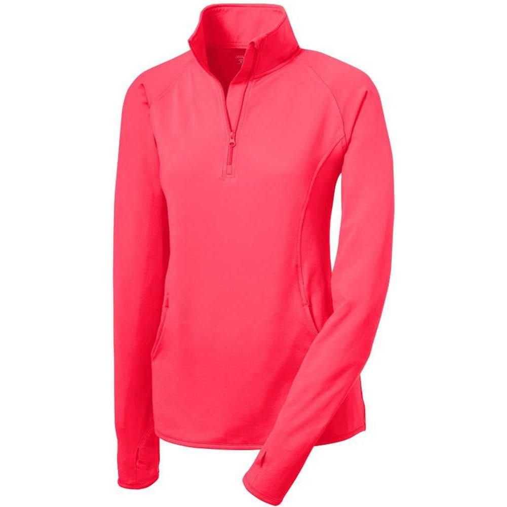 Ladies Sport - Wick Stretch 1/4 - Zip Pullover Black X - Small