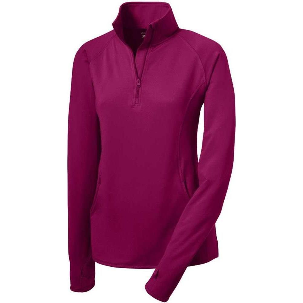 Ladies Sport - Wick Stretch 1/4 - Zip Pullover Dusty Rose X - Small