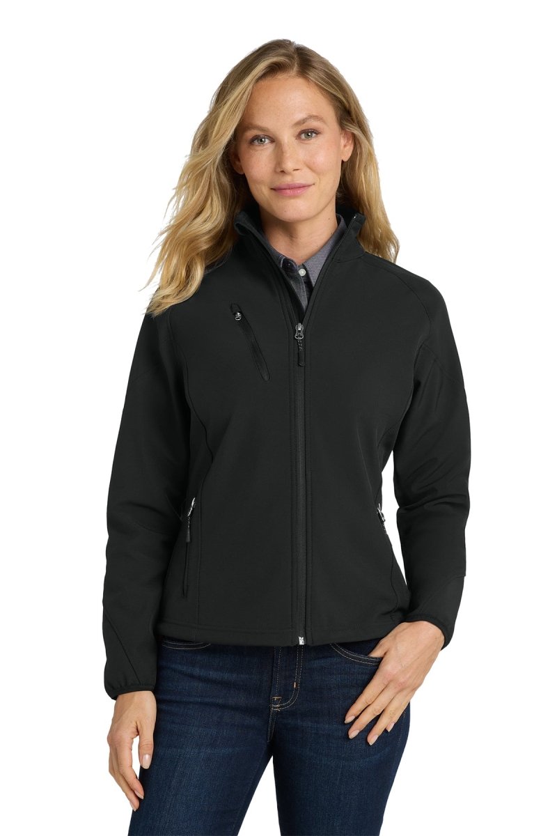 Ladies Textured Soft Shell Jacket Black X - Small Soft Shell Jackets