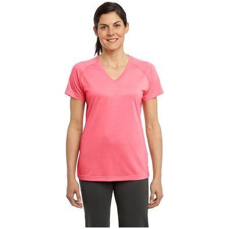 Ladies Ultimate Performance V - Neck Medium Bright Pink