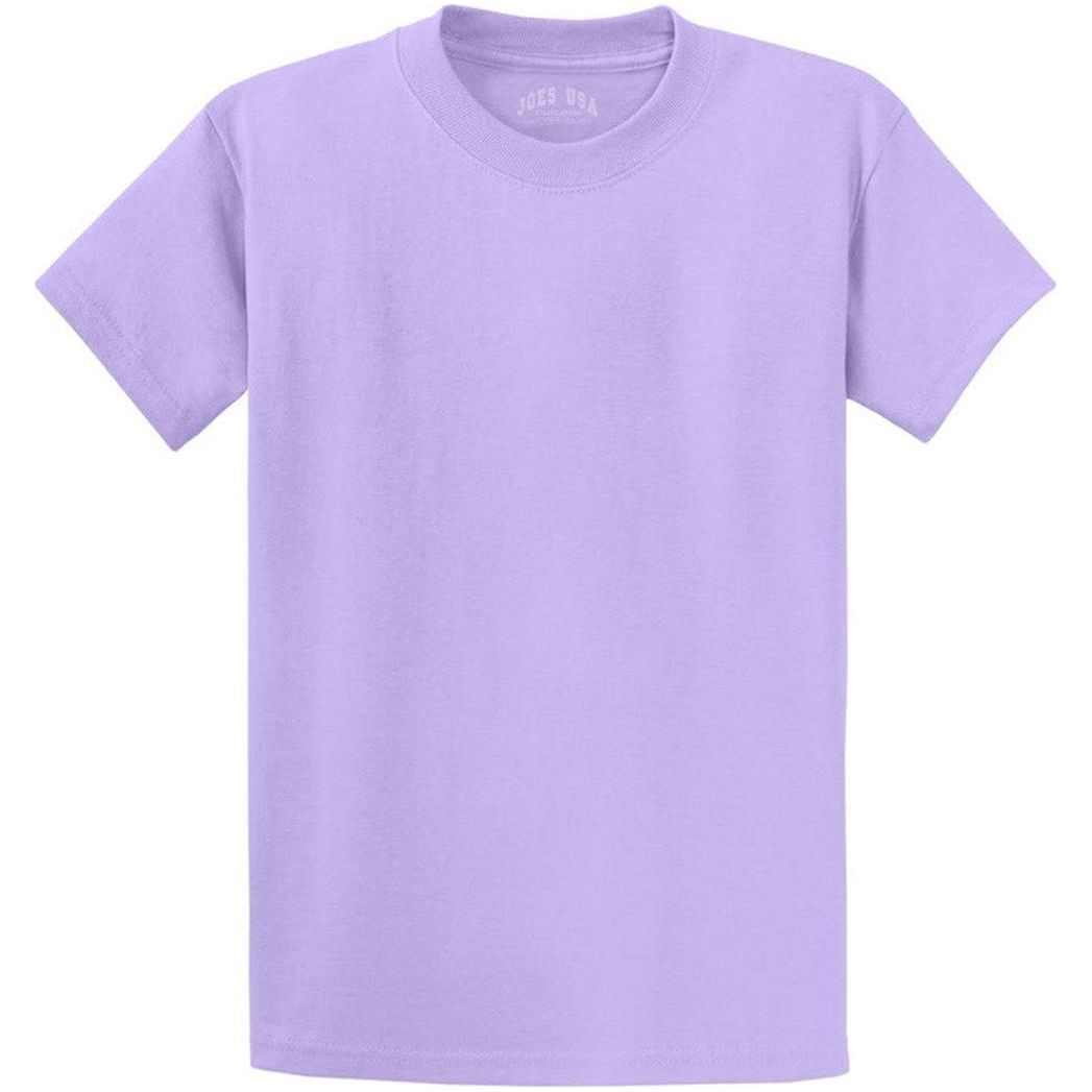 Men's Durable 100% Heavyweight Cotton T-Shirts in Regular, Big, and Tall Sizes-Lavender T-Shirts Joe's USA Lavender Small