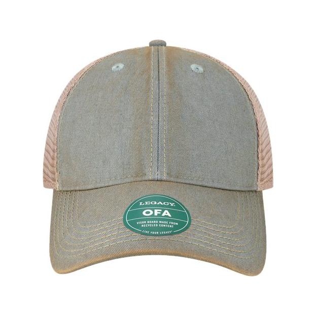 LEGACY Old Favorite Trucker Cap - LEGACY OFA Light Blue/ Khaki Adjustable Caps