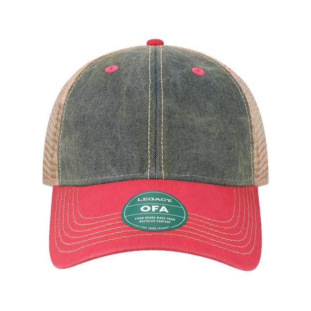LEGACY Old Favorite Trucker Cap - LEGACY OFA Navy/ Dark Pink Adjustable Caps