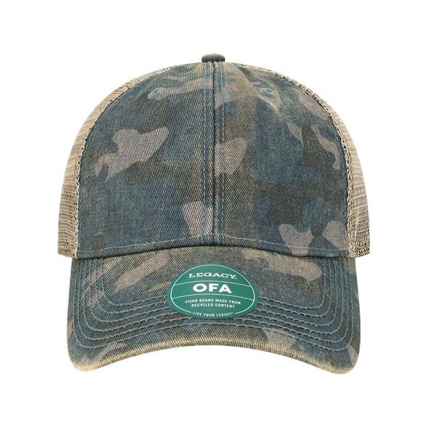 LEGACY Old Favorite Trucker Cap - LEGACY OFA Navy Field Camo/ Java Adjustable Caps
