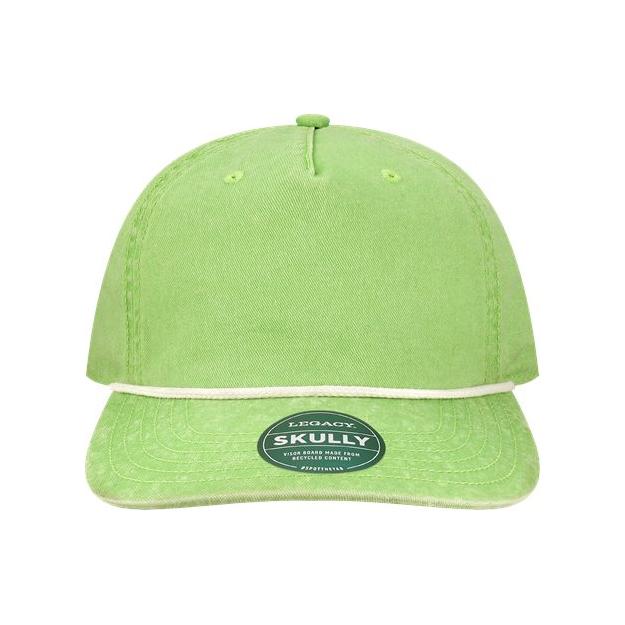 LEGACY Skully Cap - LEGACY SKULLY Lime Green Adjustable Hats