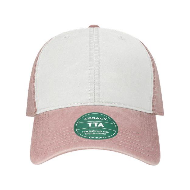 LEGACY Terra Twill Cap - LEGACY TTA White/ Dusty Rose Adjustable Hats