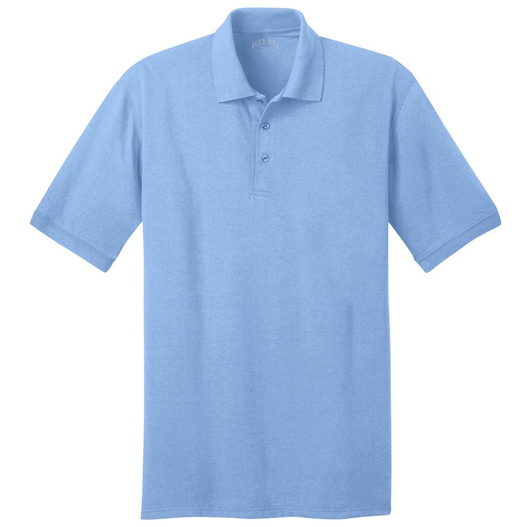 Men's Tall 5.5-Ounce Jersey Knit Polo Polos/Knits Joe's USA Light Blue Large Tall