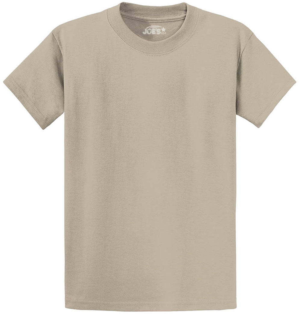 Joe's USA Mens Heavyweight Wholesale 6.1-ounce, 100% Cotton T-Shirt - Light Sand - JUSA T-Shirts Joe's USA Light Sand S
