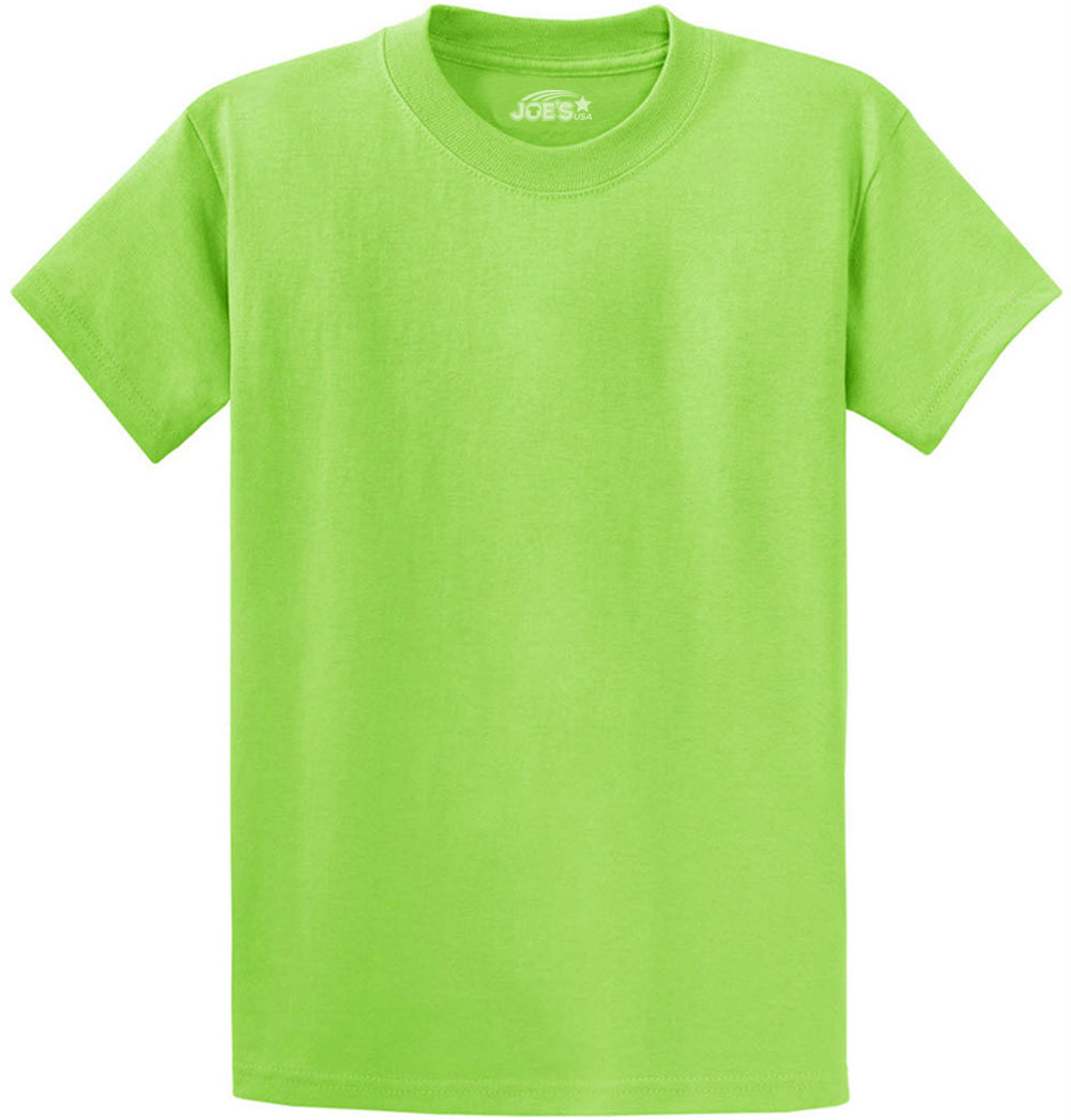 Joe's USA Mens Heavyweight Wholesale 6.1-ounce, 100% Cotton T-Shirt - Lime - JUSA T-Shirts Joe's USA Lime S