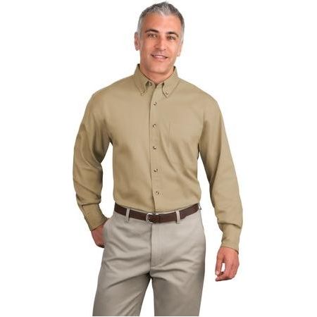 Long Sleeve Twill Shirt Khaki Medium