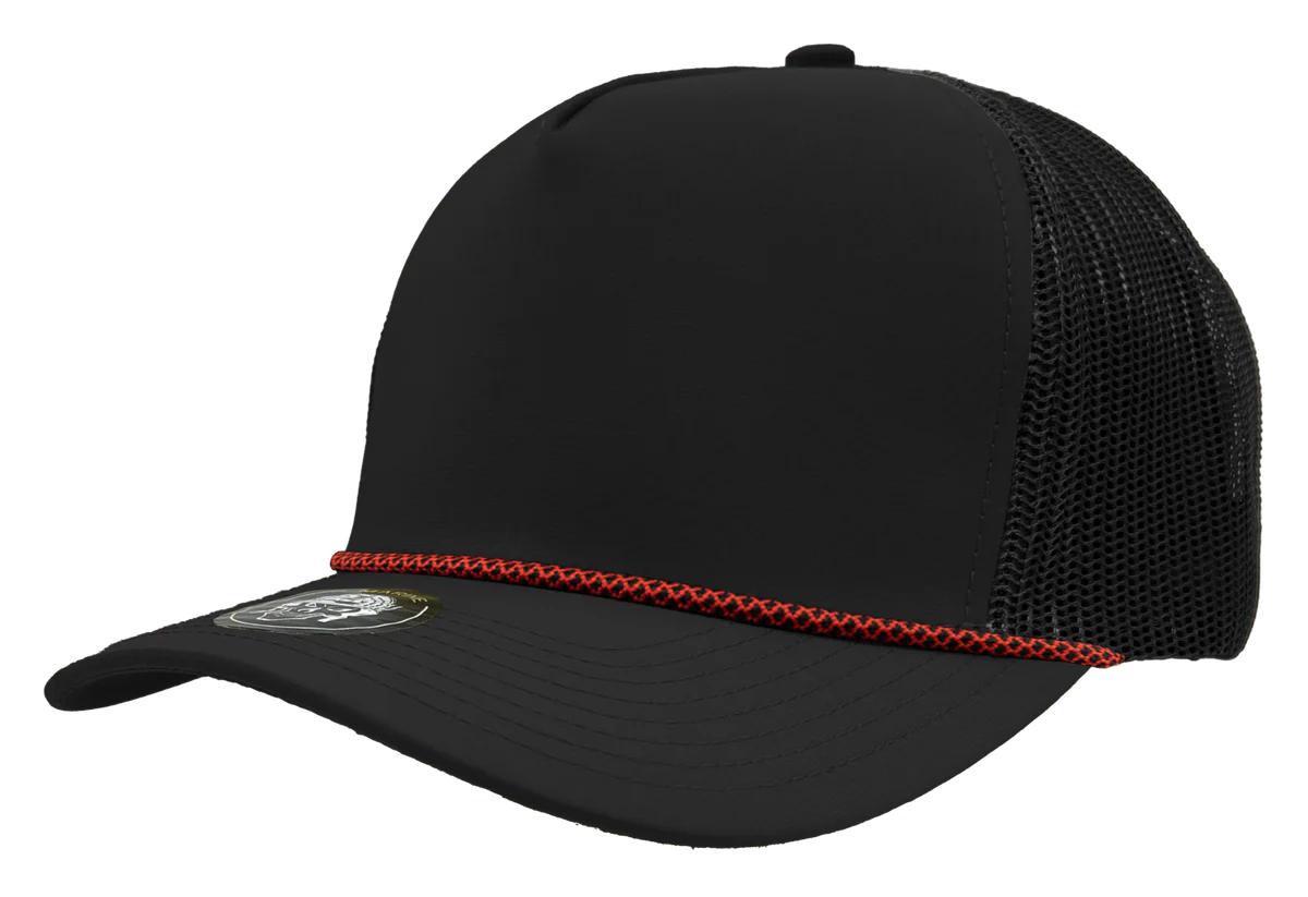 Zapped Headwear MARINE R+ 5-Panel Rope Hat | Wholesale Chainlink Snapback Mesh Caps