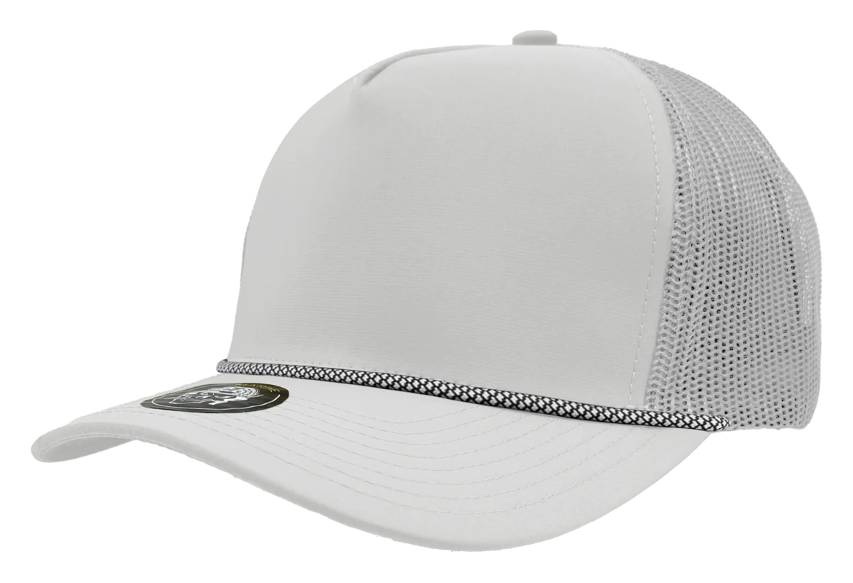 Zapped Headwear MARINE R+ 5-Panel Rope Hat | Wholesale Chainlink Snapback Mesh Caps
