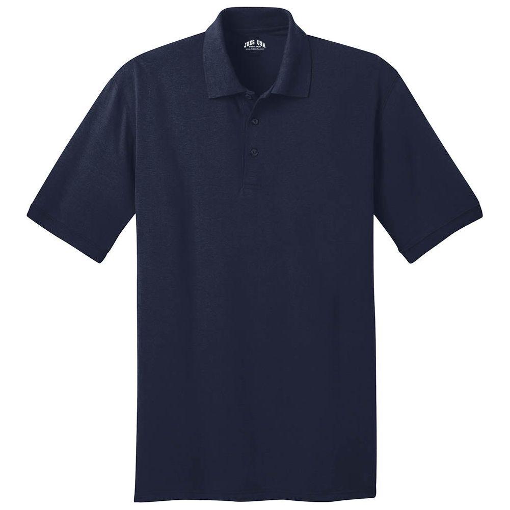 Men's 5.5 - Ounce Jersey Knit Polo in Regular, Big & Tall Sizes Deep Navy Small