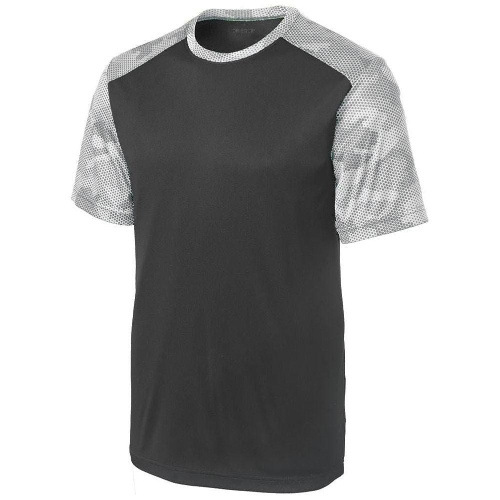 Men's CamoHex Colorblock Tee X - Small Iron Grey/White Short Sleeve T-Shirts