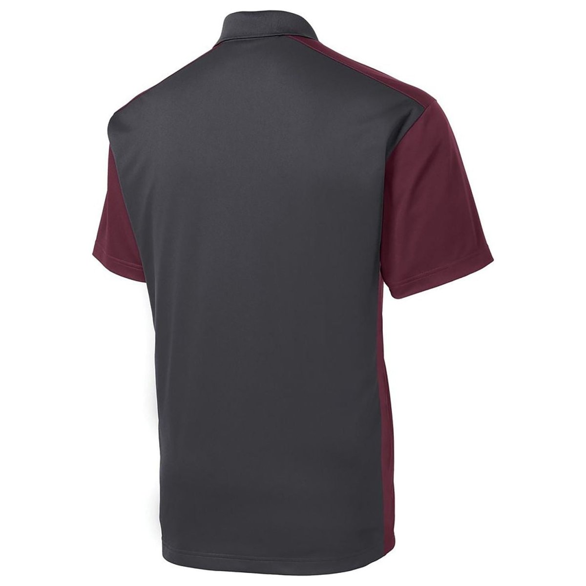 Men's Colorblock Micropique Sport - Wick Polo Iron Grey / Maroon X - Small Polos/Knits