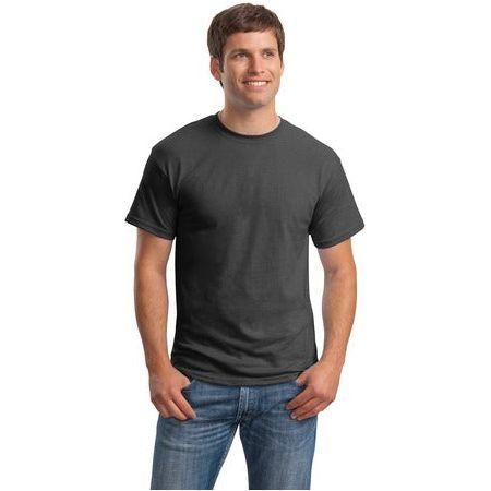 Mens ComfortBlend EcoSmart 50/50 Cotton/Poly T-Shirt Small Charcoal Heather Short Sleeve T-Shirts