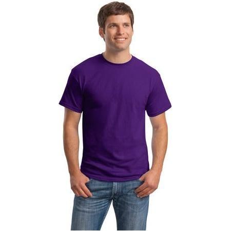 Mens ComfortBlend EcoSmart 50/50 Cotton/Poly T-Shirt Small Purple Short Sleeve T-Shirts