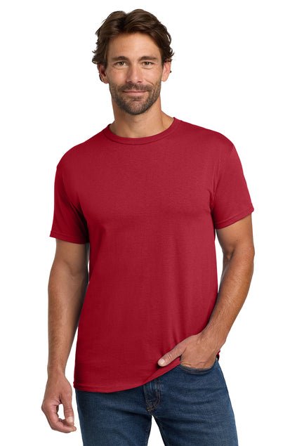 Mens ComfortSoft Heavyweight 100% Cotton T-Shirt Small Deep Red Short Sleeve T-Shirts