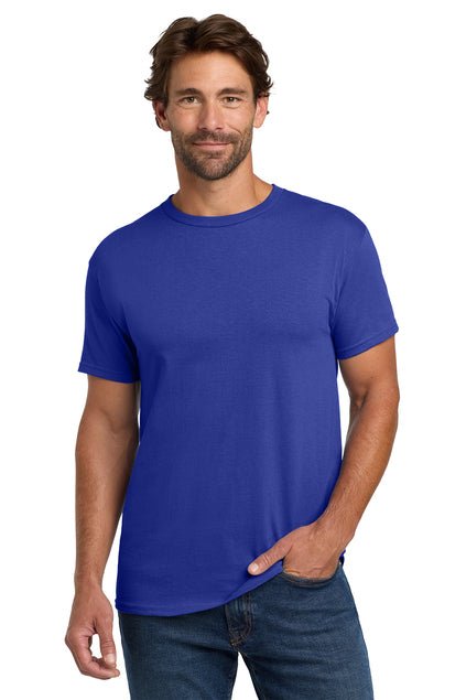 Mens ComfortSoft Heavyweight 100% Cotton T-Shirt Small Deep Royal Short Sleeve T-Shirts