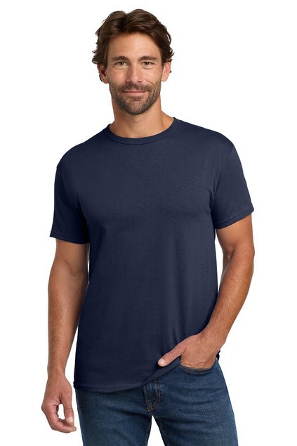 Mens ComfortSoft Heavyweight 100% Cotton T-Shirt Small Navy Short Sleeve T-Shirts