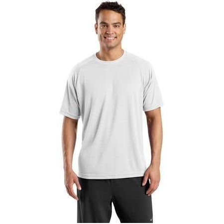 Mens Dry Zone Short Sleeve Raglan T-Shirt 4X - Large White Short Sleeve T-Shirts