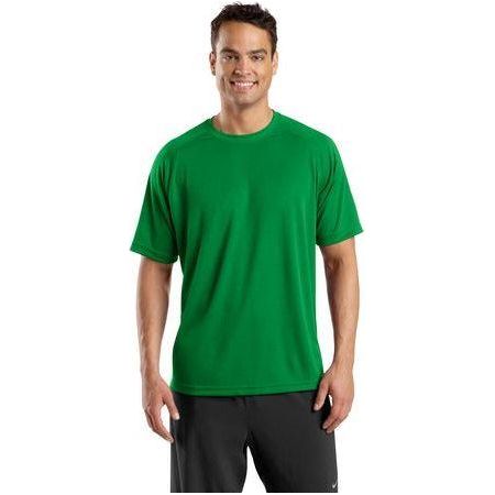 Mens Dry Zone Short Sleeve Raglan T-Shirt X - Large Kelly Green Short Sleeve T-Shirts