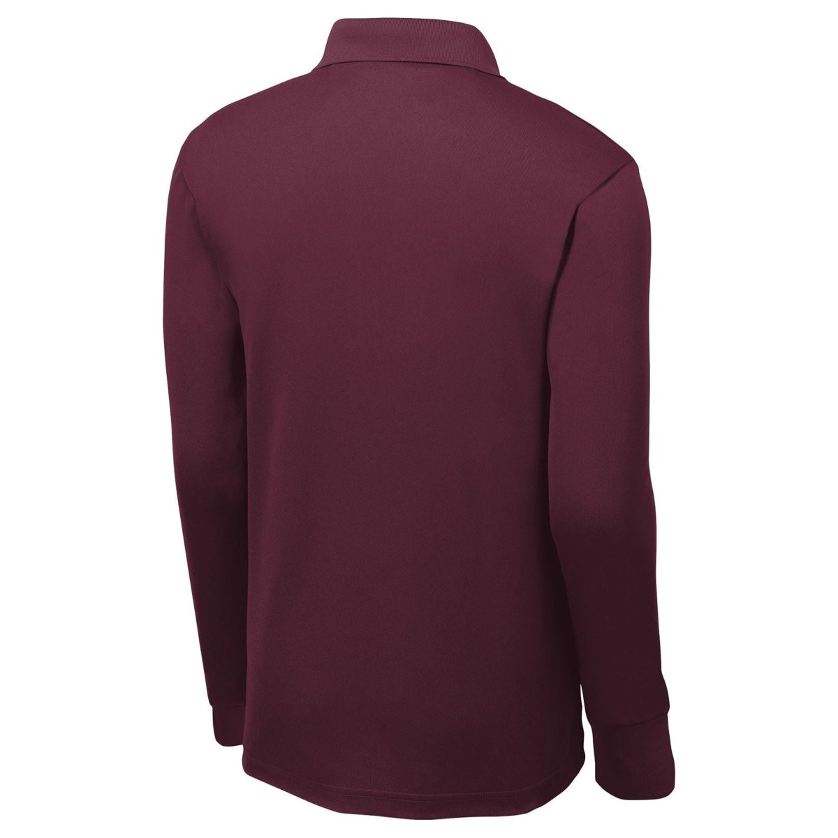 Men's Long Sleeve Micropique Sport - Wick Polo Maroon X - Small Polos/Knits