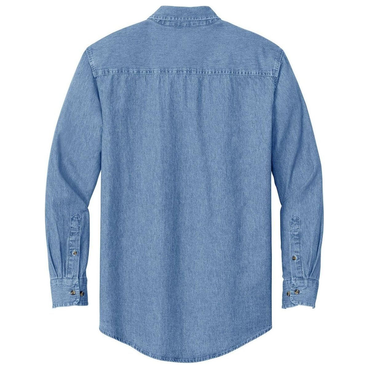 Mens Long Sleeve Value Denim Shirt X - Small Faded Blue Denim Shirts