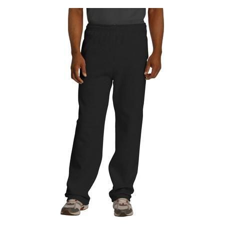 Mens NuBlend Open Bottom Pant with Pockets 2X - Large Black