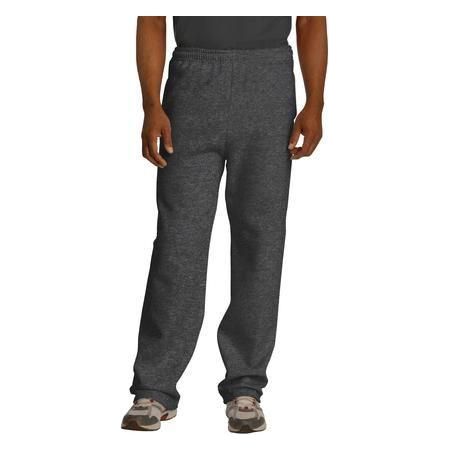 Mens NuBlend Open Bottom Pant with Pockets 3X - Large Black Heather