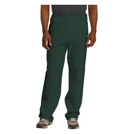Mens NuBlend Open Bottom Pant with Pockets 3X - Large Black Heather